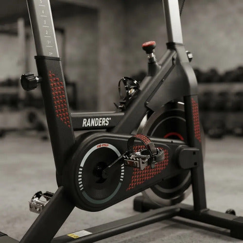 Bicicleta De Spinning Semi-profesional Randers 895sp H:150kg Negro