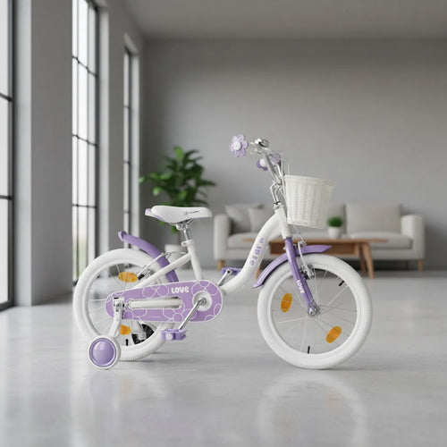 Bicicleta Rodado 16 Stark Love V Brakes Acero Aluminio Violeta 16
