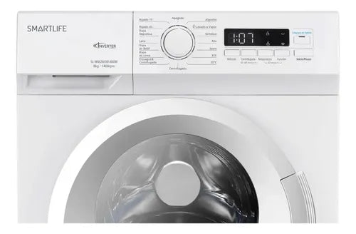 Lavarropas Smartlife Inverter 8kg 1400rpm Blanco