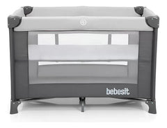 Practicuna Corralito Plegable Transportable Bebesit 2105-ab Gris Liso