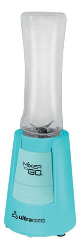 Licuadora Portátil Ultracomb Mixer To Go Lc-2203 600 Ml Turquesa Con Jarra De Plástico