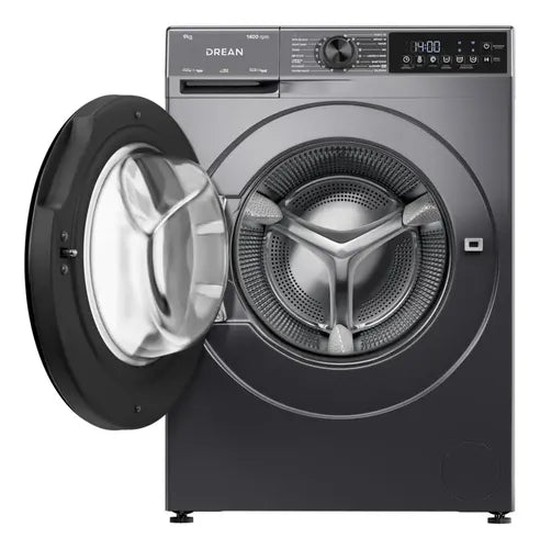 Lavarropas Drean Lfdr0914isg Carga Frontal 9 Kg Gris