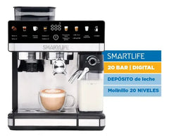 Cafetera Smartlife Expresso Digital Con Molinillo Ecgdm5750 Inox / Negro
