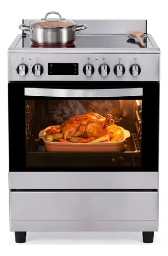 Cocina Escorial Cev-60 60cm Eléctrica Vitrocerámico Plateado