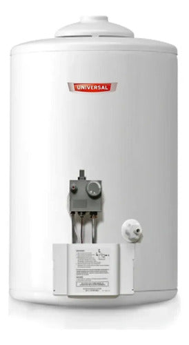 Termotanque Multigas Universal Tug50 50l Conexión Superior Blanco