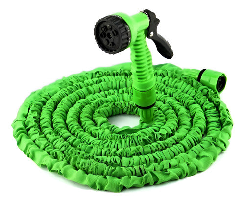 Manguera Expandible Hasta 15mts Con Opciones De Chorro Tm Verde