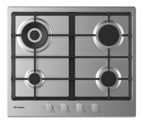 Combo Candy Horno Electrico Fcp605x + Anafe A Gas Chg6brwpx Plateado