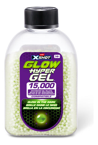 Recarga Gellet Hypergel X-shot De 15000 Municiones Fluo Verde Lima