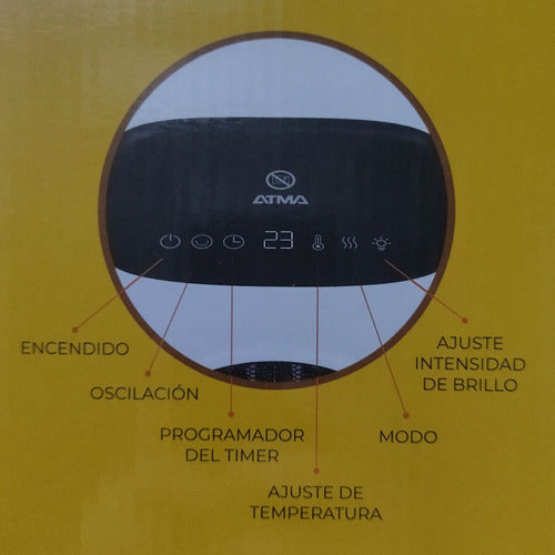 Caloventor Atma Cacefh1524p Oscilante Termostato 1500w Blanco