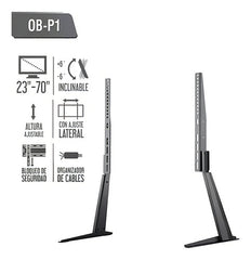 Soporte Pie Para Tv Onebox Inclinable Regulable 23 A 70 PuLG Color Gris Oscuro
