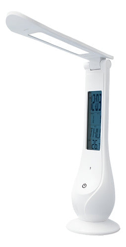 Lampara De Escritorio Led Velador Usb Vivendi 3 Tonos De Luz Blanco Blanco