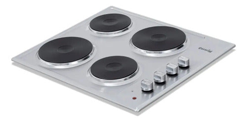 Anafe Eléctrico Empotrable Escorial Ae58 Hot Plate 60cm Plateado