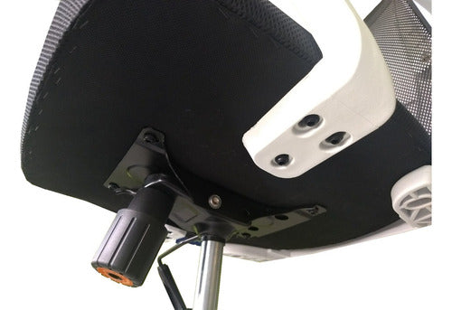 Silla Para Computacion Pc Oficina Tm Blanca Tapizado Negro Color Blanco