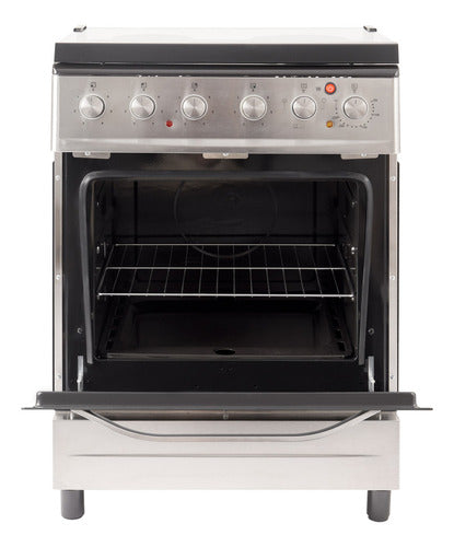 Cocina Electrica Telefunken Ekxl01v Inox 60cm Luz Horno Plateado