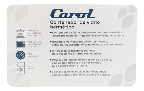 Taper Contenedor De Vidrio Tapa Hermetica Carol De 370ml Gris