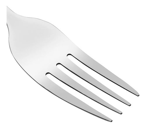 Set De Cubiertos Tm Juego X 24 Piezas Acero Inox Plata Gris