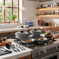 Batería De Cocina Tramontina 28399602 Con 44 Piezas De Aluminio Plomo Gris