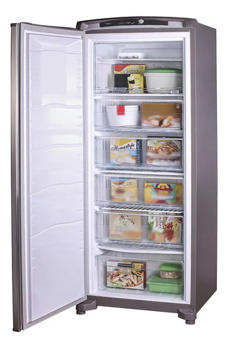 Freezer Vertical Whirlpool Wvu26mk 231lts Ciclico Gris