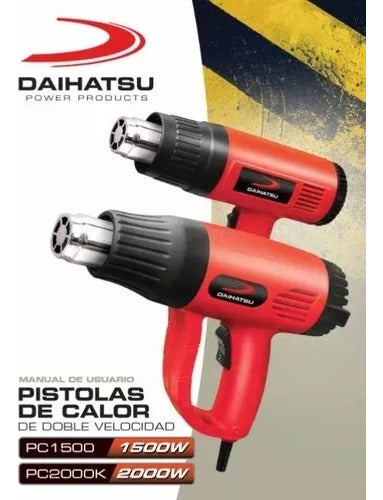 Pistola De Calor Daihatsu Pc1500 De 1500w 375oc 495oc Cts Rojo