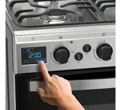 Cocina Ormay Evo Acero 4 Hornallas Timer Digital Modelo Color Gris
