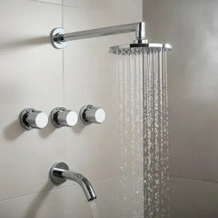 Grifería Ducha Bañera Con Trans Fv California Plus 0103/17p Plateado Cromado