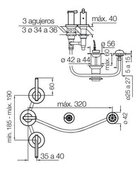 Griferia Para Baño Bide Fv 0295/39 Libby Cromo Tio Musa
