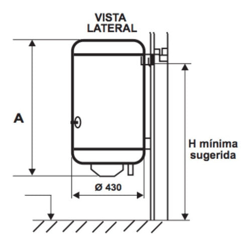 Termotanque Electrico Ecotermo 106l Conexion Inferior 2000w Blanco