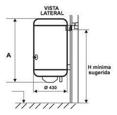 Termotanque Electrico Ecotermo 106l Conexion Inferior 2000w Blanco