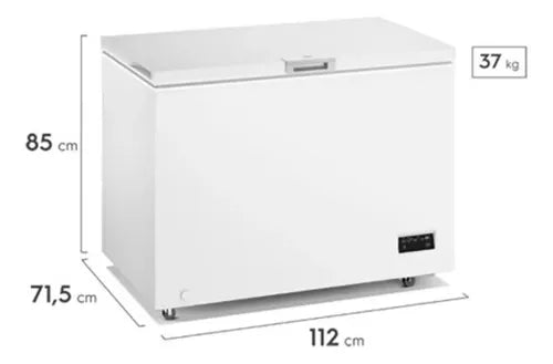 Freezer Horizontal Gafa 316l Blanco Inverter Fghi302b-l