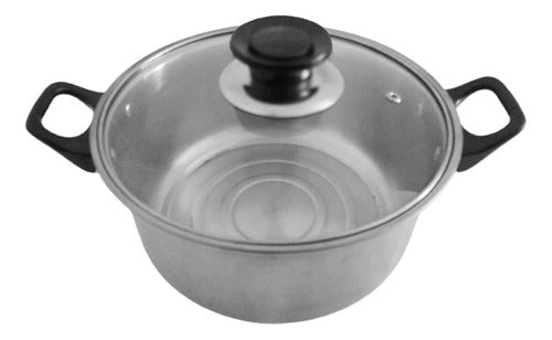 Juego Batería Set Cocina 11 Piezas Sarten Cacerola Pava Cts Gris