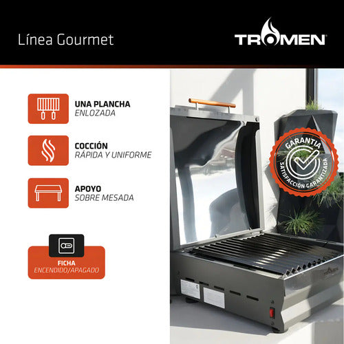Parrilla Tromen Angus E480 Con Dimmer Color Gris