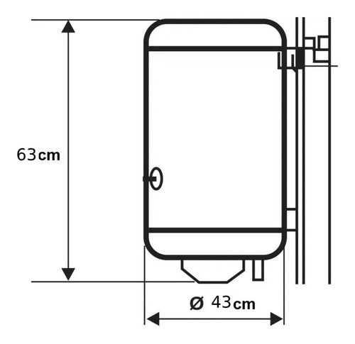 Termotanque Eléctrico Ecotermo Elec 53 Le Ci 49l 1400w Blanco