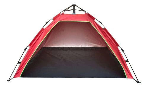 Carpa Tienda Camping 3 Personas Automatica Roja 200x150 Cm Rojo