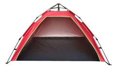 Carpa Tienda Camping 3 Personas Automatica Roja 200x150 Cm Rojo