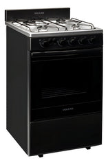 Cocina Volcan Grafito Acero 87665vm 55cm Luz Y Encendido Color Negro