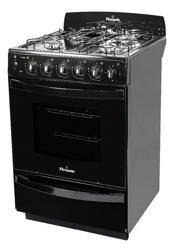 Cocina Multigas Florencia 5537 Negra Con Encendido Electrico Negro