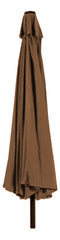 Sombrilla Central Playa Jardin De 2,7m Con Manivela Marrón Marrón Oscuro Lisa