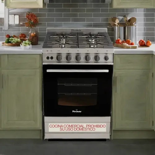 Cocina Comercial Florencia 5838 De 4 Hornallas 56cm Inox