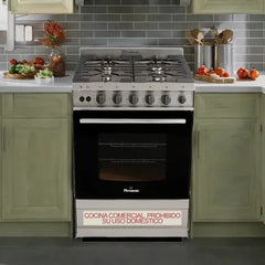 Cocina Comercial Florencia 5838 De 4 Hornallas 56cm Inox