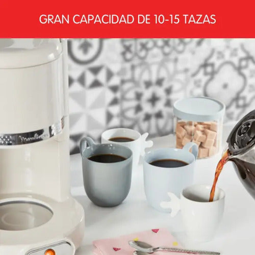 Cafetera De Filtro Moulinex Soleil Fg381a10 1,25l Color Marfil Blanco
