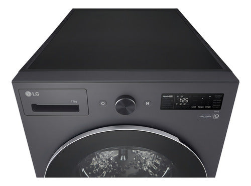 Lavarropas Carga Frontal LG Wm17egntspg Inverter Ai Gris Oscuro