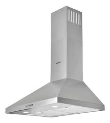 Campana De Pared Trapezoidal Recta Longvie Ctr260x 60cm Inox Gris