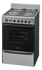 Cocina A Gas Longvie 13501xf 56cm Inox Cajón Parrilla Acero Inoxidable