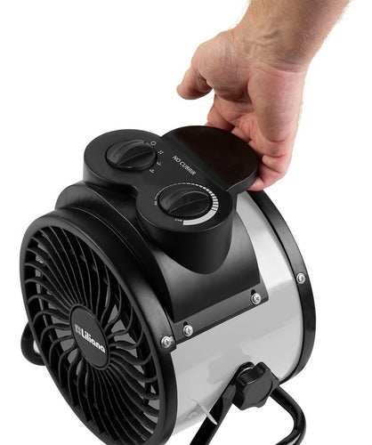 Caloventor Liliana Cfi700 Heatcyclone 1200/2400w Color Gris