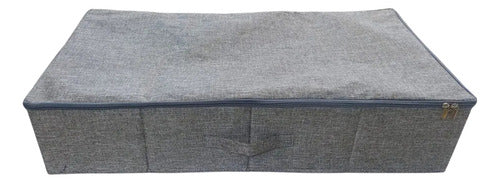 Organizador Con Tapa Guarda Ropa Almacenamiento Vivendi Gris