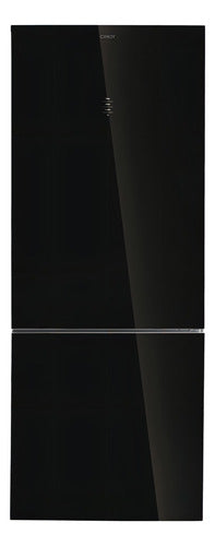 Heladera Candy Ccg2t718eb 442lts Inverter Negra Color Negro
