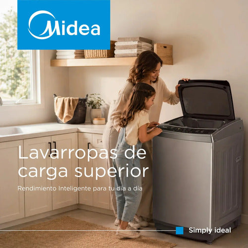 Lavarropas De Carga Superior Midea Mls-75ge04n Color Gris