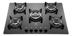 Anafe De Empotrar A Gas Electrolux Gc75m 5 Hornallas Negro