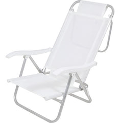 Reposera De 6 Posiciones Bel Sunny Aluminio Pvc Blanco