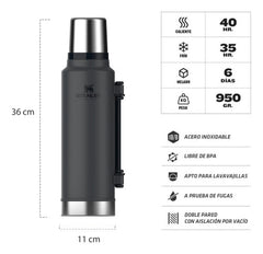 Termo Stanley Clásico 1.4lts Negro